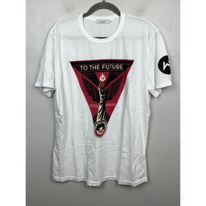 ACE RIVINGTON White To the Future T Shirt Tee Top Mens Size Medium